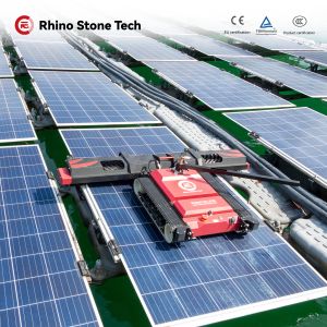Buy cheap Solar Farm Photovoltaic Panels Robotic PV Module Cleaner Machine Equipment Solar Panel Cleaning Robot with Lithium Battery Powered from wholesalers