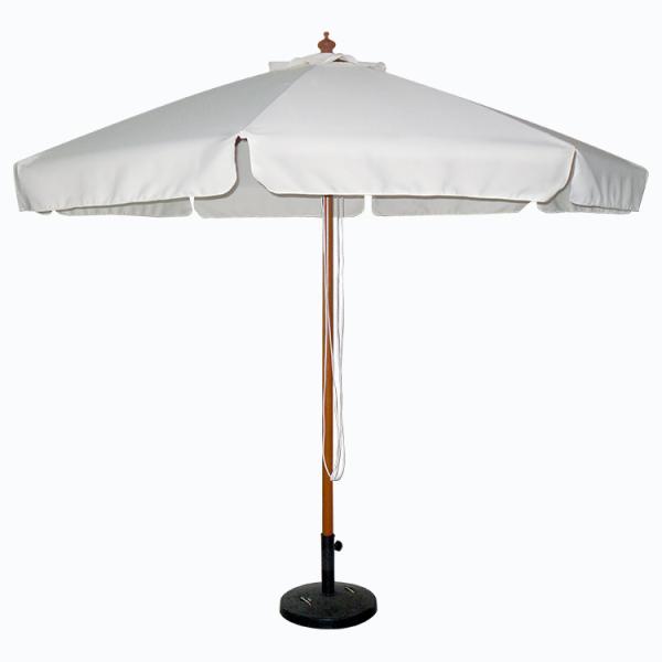 Sunshade Beach Picnic Straight Umbrella with Push Open Lift System and Custom Wooden