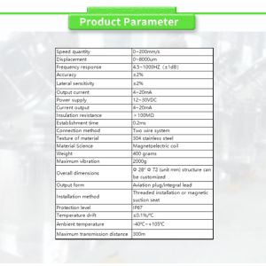 Buy cheap Maximum Vibration 2000g UBZD2000Y Vibration Transmitters For Rotating Machinery from wholesalers