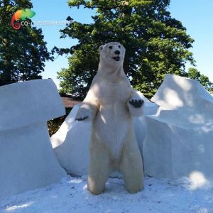 Buy cheap Water Retardant Animatronic Polar Bear animals from wholesalers