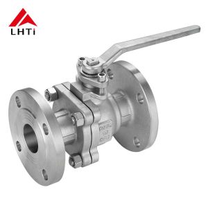 China ANSI Class 150 Gr2 Titanium Ball Valve Two-Piece Full Port Fire-Safe Flanged Design for Chemical Media Resistance on sale