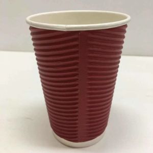 Buy cheap 8oz Ripple Disposable Coffee Paper Cup Biodegradable from wholesalers