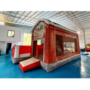 Commercial PVC Tarpaulin Fireproof Baffle Inflatable Bounce House With Slide