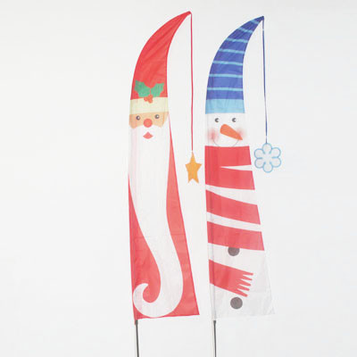 Quality Christmas Garden Flag Sant Claus and Snowman for sale