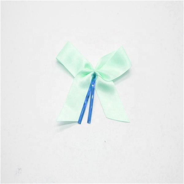 Buy cheap Eco Friendly Decorative Ribbon Bow Light Blue Color Floral Style With Twist Tie from wholesalers