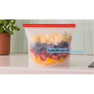 Seal Reusable Fresh Vegetable Easy Clean Silicone Food Storage Bag, Airtight