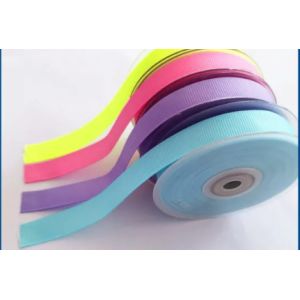 Buy cheap Solid Polyester 22mm Custom Grosgrain Ribbon By The Yard from wholesalers