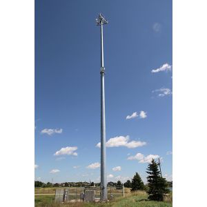 SS400 Hot Dip Galvanized Conical Shaped Overhead Line Pole