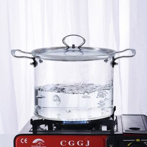 Buy cheap 2.3L 3.5L Transparent Borosilicate Glass Soup Pot from wholesalers