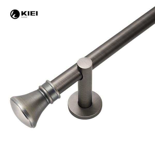 Quality Simple Finials Pipe Curtain Rods Set Aluminum Alloy Material for sale