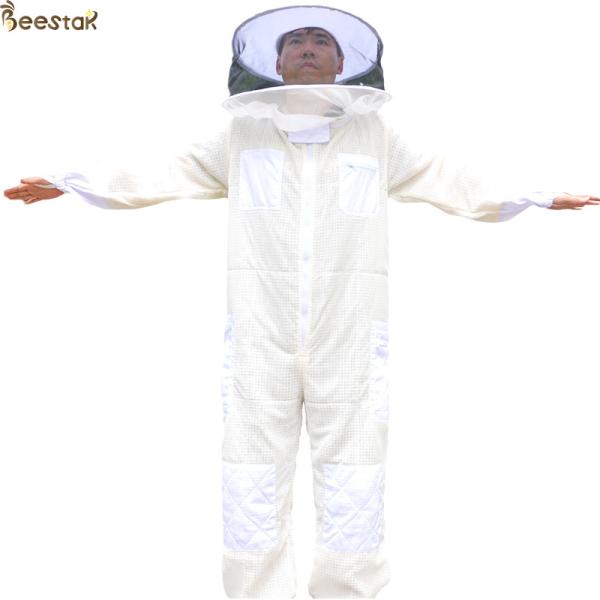 Quality Round Veil Ventilated Beekeeping Outfits Jacket Bee Keeper Cotton Suit for sale