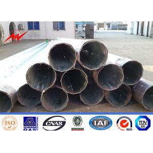 Customized Polygonal 9m Steel Power Transmission Line Poles With Bitumen