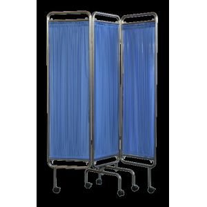 Buy cheap Stainless Steel Hospital Folding Screen Removable Fabric With Wheels from wholesalers