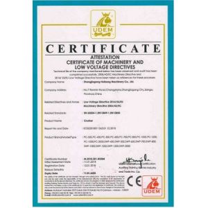 Zhangjiagang Huibang Machinery Co.,Ltd Certifications