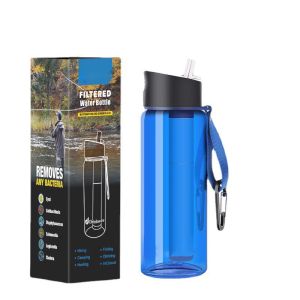 Buy cheap 770ml Water Filter Bottle Outdoor Drinking Tritan kettle For Hiking Camping Survival Emergency product