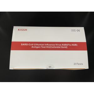Buy cheap 15 Minutes SARS-CoV-2 Influenza Rapid Test Kit Human Flu Virus A & B Colloidal Gold from wholesalers
