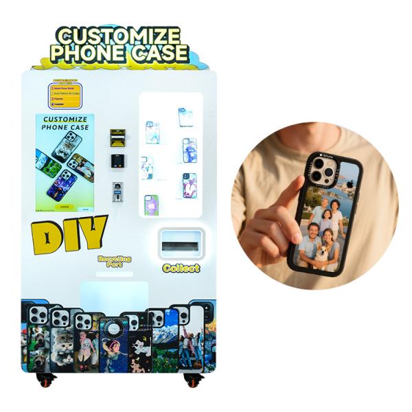 White or Customized Color Phone Case Printing Vending Machine with Metal Steel