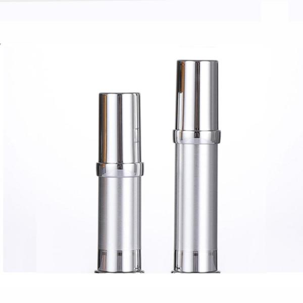 Silver Round Eye Cream Airless Bottle 80ml Plastic AS Snap On