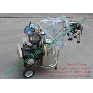 Stainless Steel Gasoline Type Mobile Milking Machines for Dairy Farms