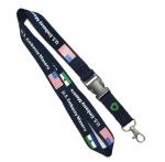 Buy cheap Plastic Buckle Multicolor Breakaway Neck Lanyards 1 Side Recycled PET from wholesalers