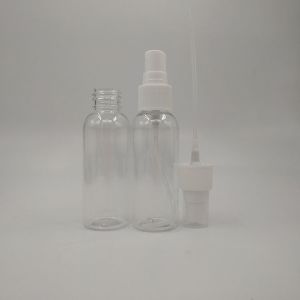 Buy cheap Wholesale Custom 1Oz 2Oz 30Ml 50Ml150Ml Empty Transparent Clear Boston Round Spray Pump Plastic Pet Bottles For Alcohol from wholesalers