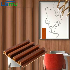 WPC Laminated Fluted Flat Wall Solid Panel Ideal for Indoor Interior Decoration