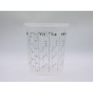 Buy cheap 650 ml Disposable Mixing cup Auto Plastic Single Use plastic pots measuring product