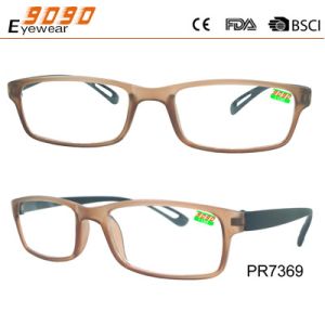 Buy cheap Rectangle transparent reading glasses ,made of plastic with plastic hinge from wholesalers