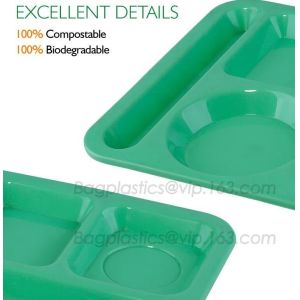 5 Compartment Lunch Box Disposable Plastic Food Container, biodegradable Fast