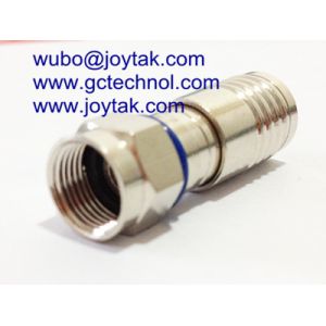 F male compression connector coaxial connector waterproof with O-ring for RG6