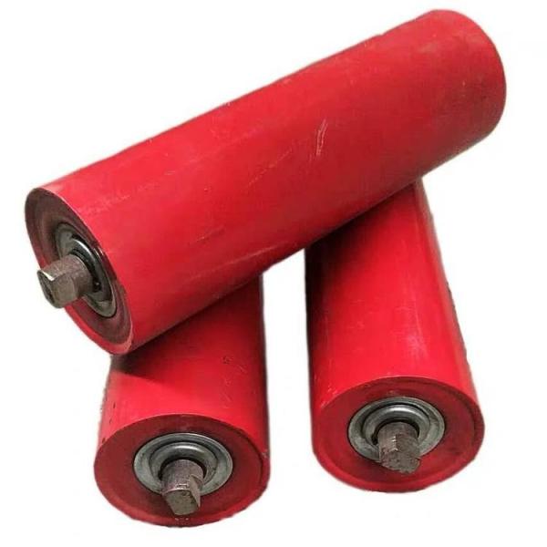 Buy cheap CEMA Galvanized Painting Rubber Conveyor Rollers For Electronic Belt Conveyor from wholesalers