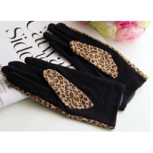 Buy cheap High End Ladies Fashion Gloves Atmosphere Driving Party Use Warm Leopard Bow from wholesalers