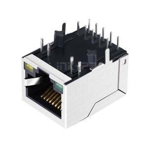 Buy cheap LPJG4933HENL 100/1000 Base-T Tab Down Green/Yellow Led Single Port Cat5e RJ45 Female PCB Connector from wholesalers