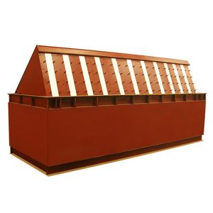 Security retractable remote control Hydraulic Road Blocker red and White