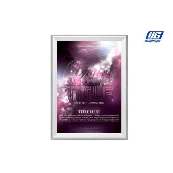 Quality Customized Size Silver Durable Aluminum Snap Poster Frame for sale