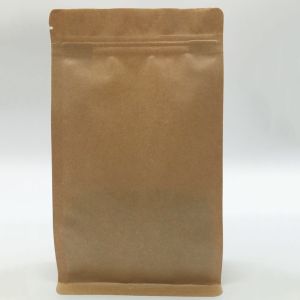 Flat Bottom Aluminized 850g Kraft Paper Zipper Bag