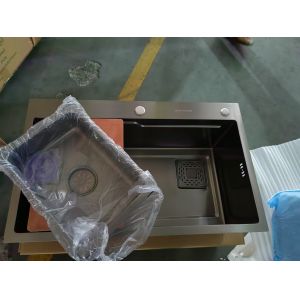 Buy cheap Black Undermount Stainless Steel Kitchen Sink With 1.2mm Thickness And Easy Cleaning from wholesalers