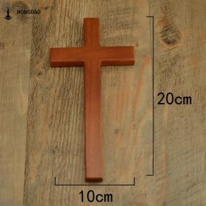 Customized Color Hand Held Handmade Wooden Crosses With Hanger , Sample Free