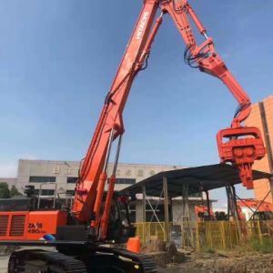 China Low Noise Excavator Mounted Pile Driver , Hydraulic Pile Driver For Excavators on sale