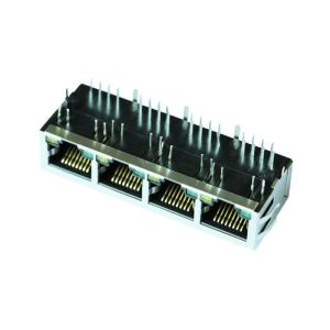 Buy cheap ARJM14A1-811-BA-EW2 1x4 Port Magjack RJ45 Connector With 5G Magnetics from wholesalers