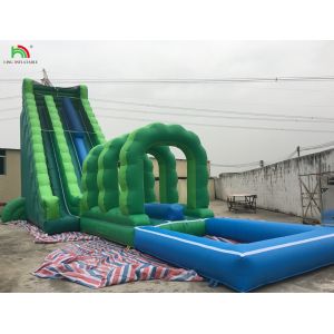 Buy cheap Giant Water Slide Inflatable Commercial Inflatable Water Slide with Pool from wholesalers