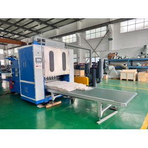 Buy cheap Fully Automatic HDPE Plastic Tear Pop Up Sheets Interfolding Machine Easy Operating from wholesalers