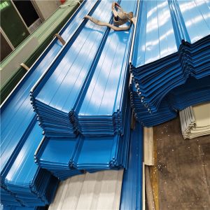 760mm type 0.426mm blue color steel roof sheets for fast prefabricated buildings