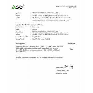 Ningbo Bestlite Electric Co., Ltd Certifications