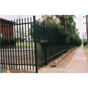 Buy cheap Upright 19mm x 19mm Tubing 45°mitre picket steel tubular hercules fence 2100mm height x 2450mm width from wholesalers