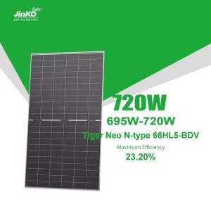 Buy cheap 2.0mm Back Glass Jinko Mono N Type Tier 1 Solar Panels 700Watt 710Watt 720Watt for Pv Modules from wholesalers