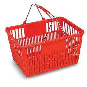 Buy cheap 64CM 23L Plastic Handheld Shopping Baskets For Supermarket 220mm from wholesalers