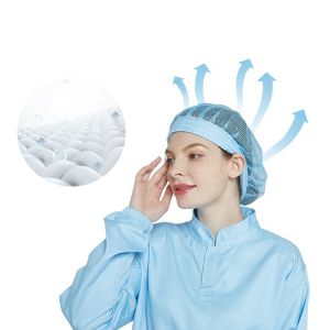 KL-3006 Polyester Mesh Hat with Adjustable Rope for Food Factory and Workshop -