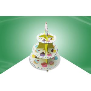 Buy cheap Three tier Cake Cardboard Standees , Countertop Stand up Display from wholesalers