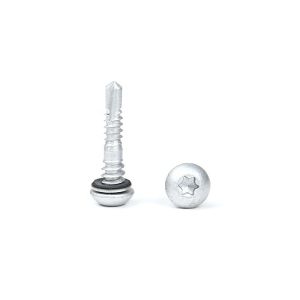 Buy cheap Double Threaded Torx Button Stainless Steel Self Drilling Metal Screw With EPDM Washer from wholesalers